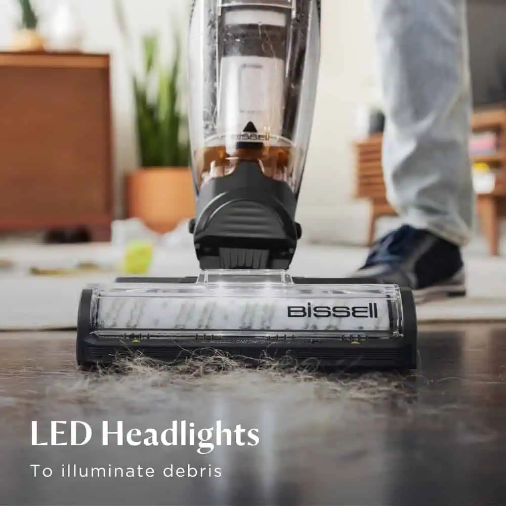 چراغ LED جلویی در جاروبرقی و زمینشوی بیسل مدل CrossWave HydroSteam 3527E