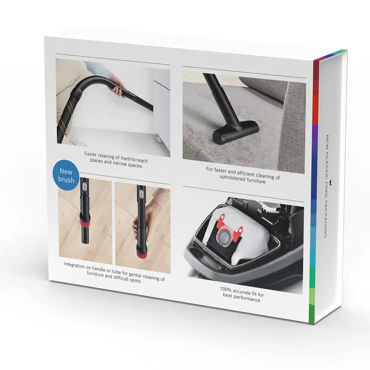 بسته وسایل همراه جاروبرقی بوش اصل آلمان Bosch BGL8PRO5 با نشان دادن محتوای داخل جعبه