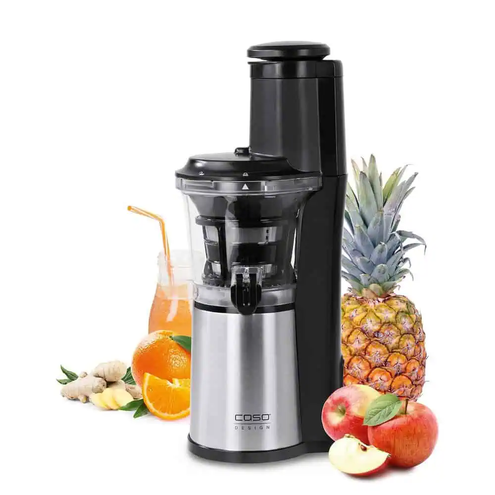 عصاره گیر کاسو CASO SJW 300 با طراحی استیل و میوههای تازه برای آبمیوهگیری حرفهای