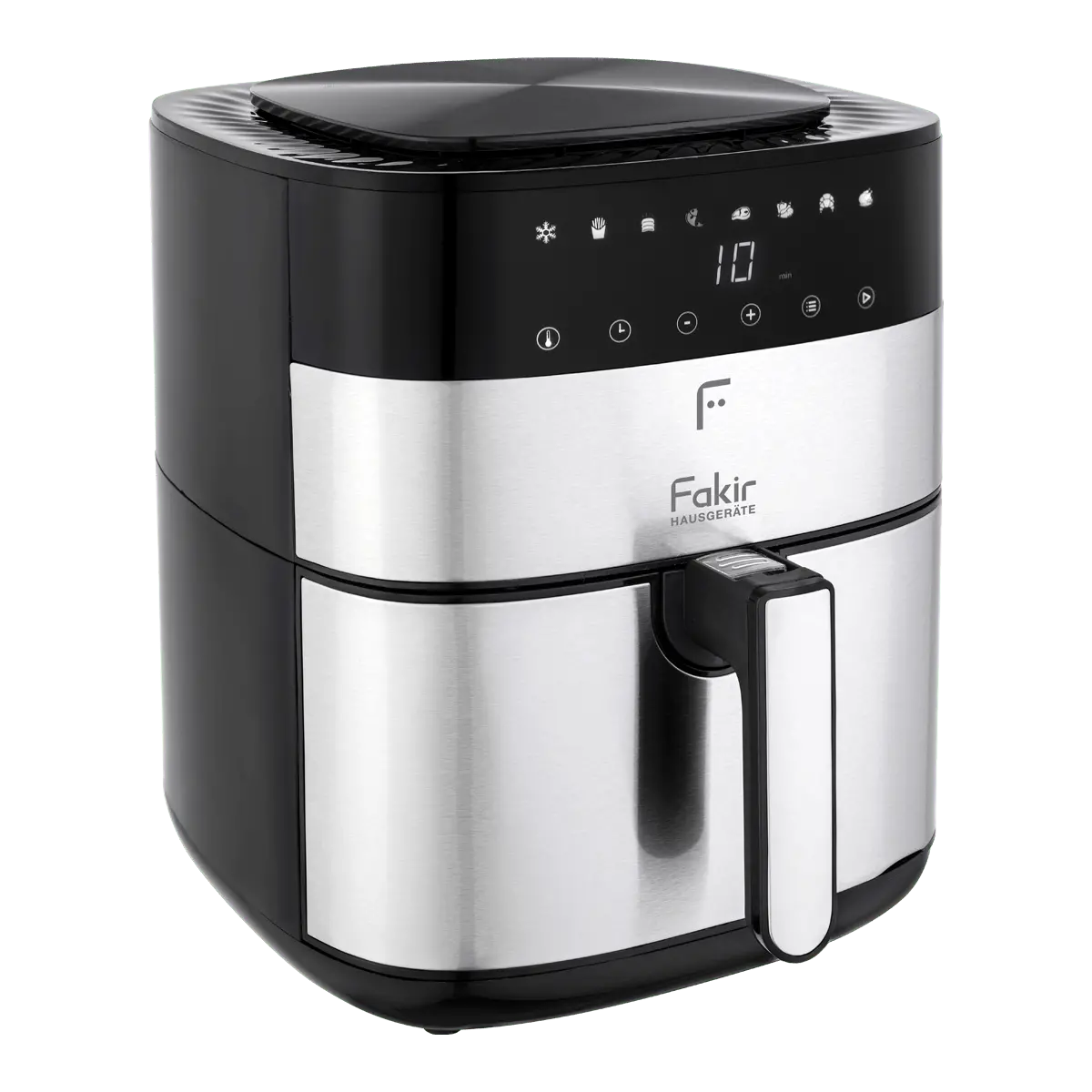سرخ‌کن فکر Chefry Uno از زاویه راست، با تنظیم زمان 10 دقیقه