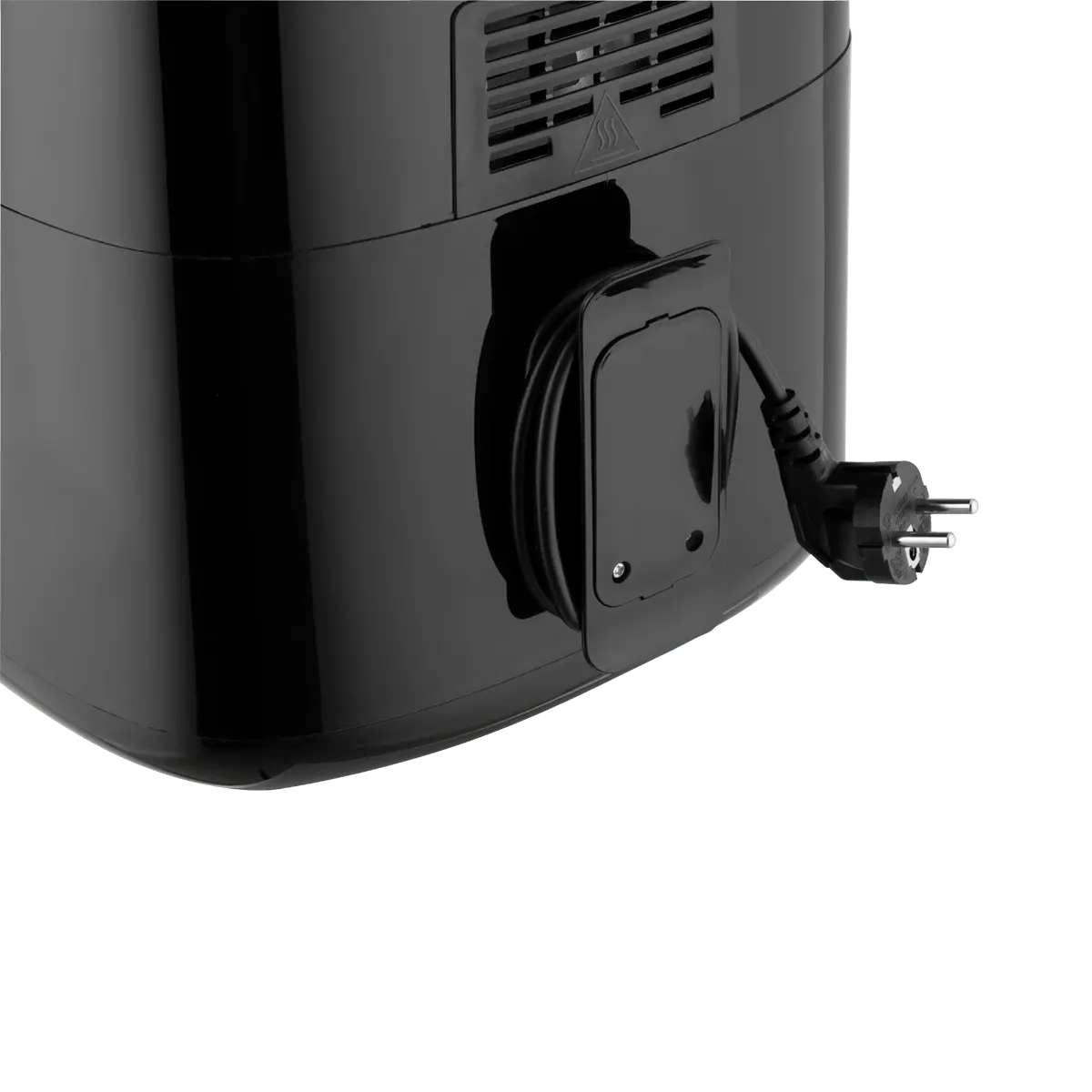 نمای پشت دستگاه سرخ‌کن Fakir Chefry Uno و محل جمع‌کردن کابل برق