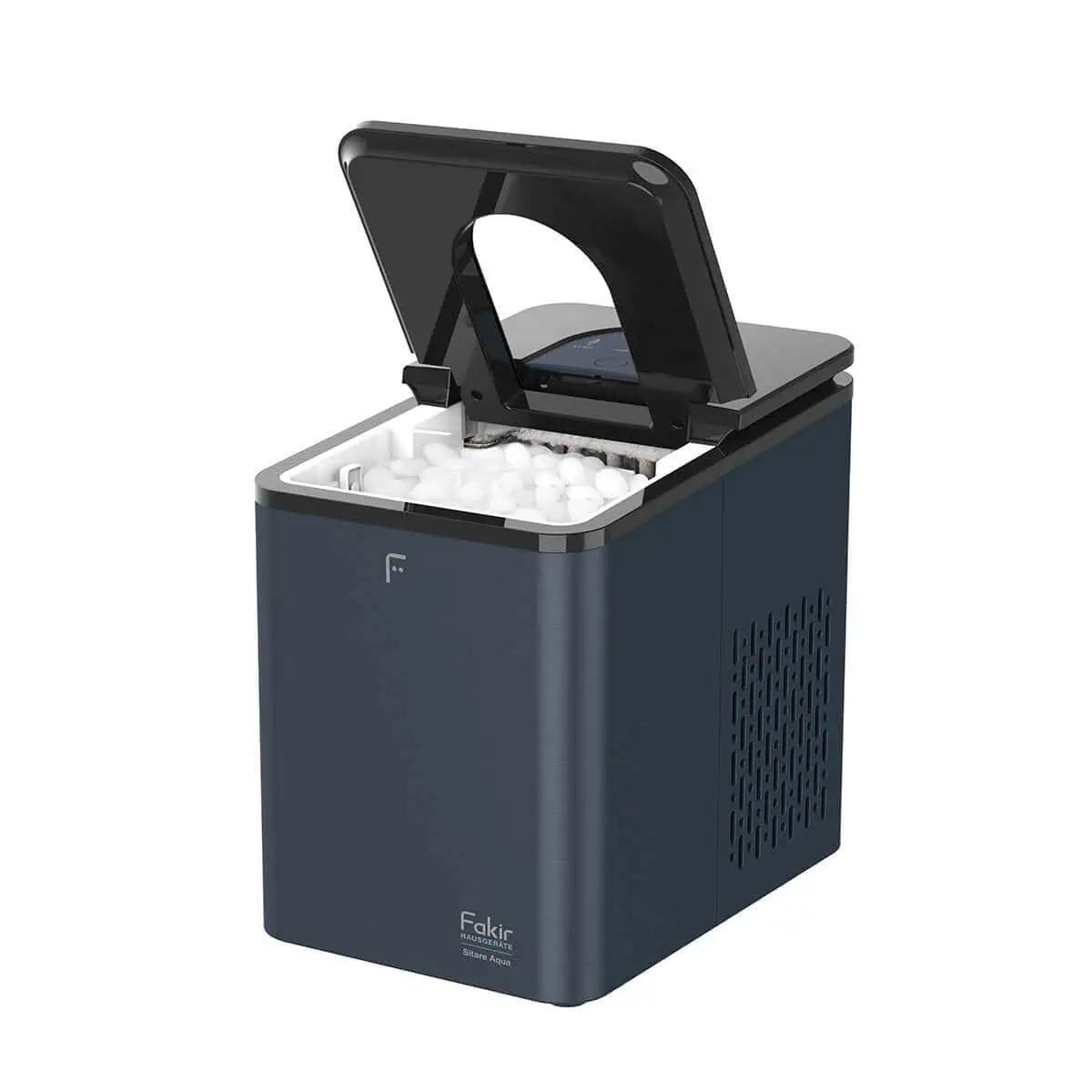 یخ‌ساز فکر Fakir Sitare Aqua در حالت درب باز و پر یخ