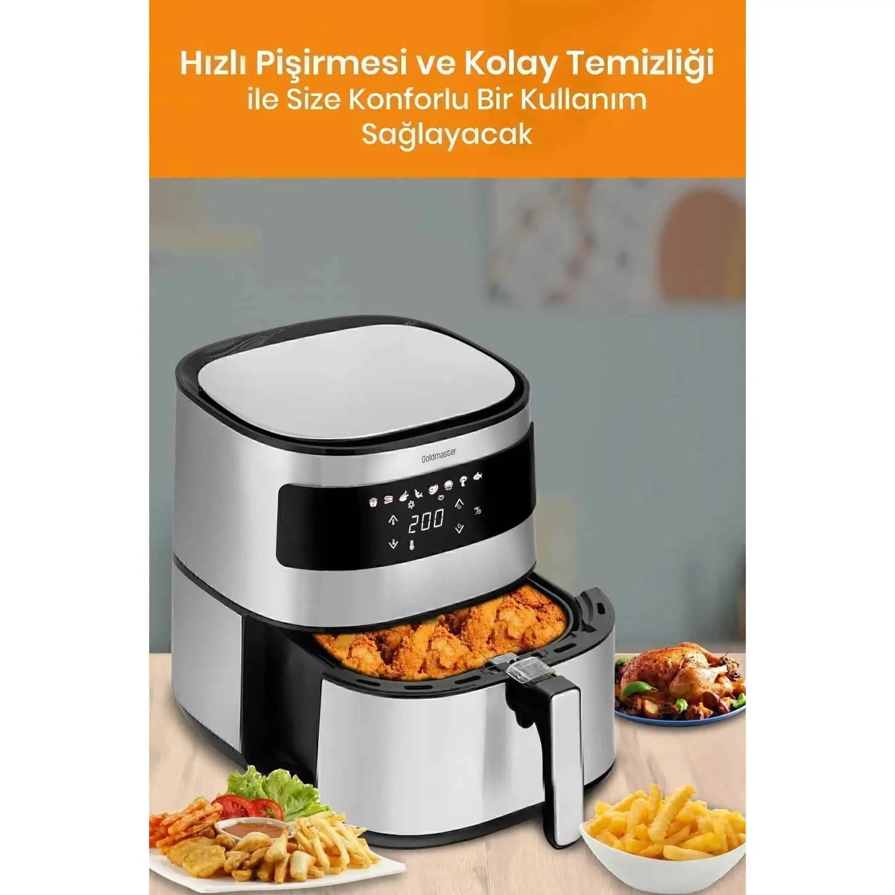سرخ کن بدون روغن گلدمستر ترکیه مدل GoldMaster GM-7482