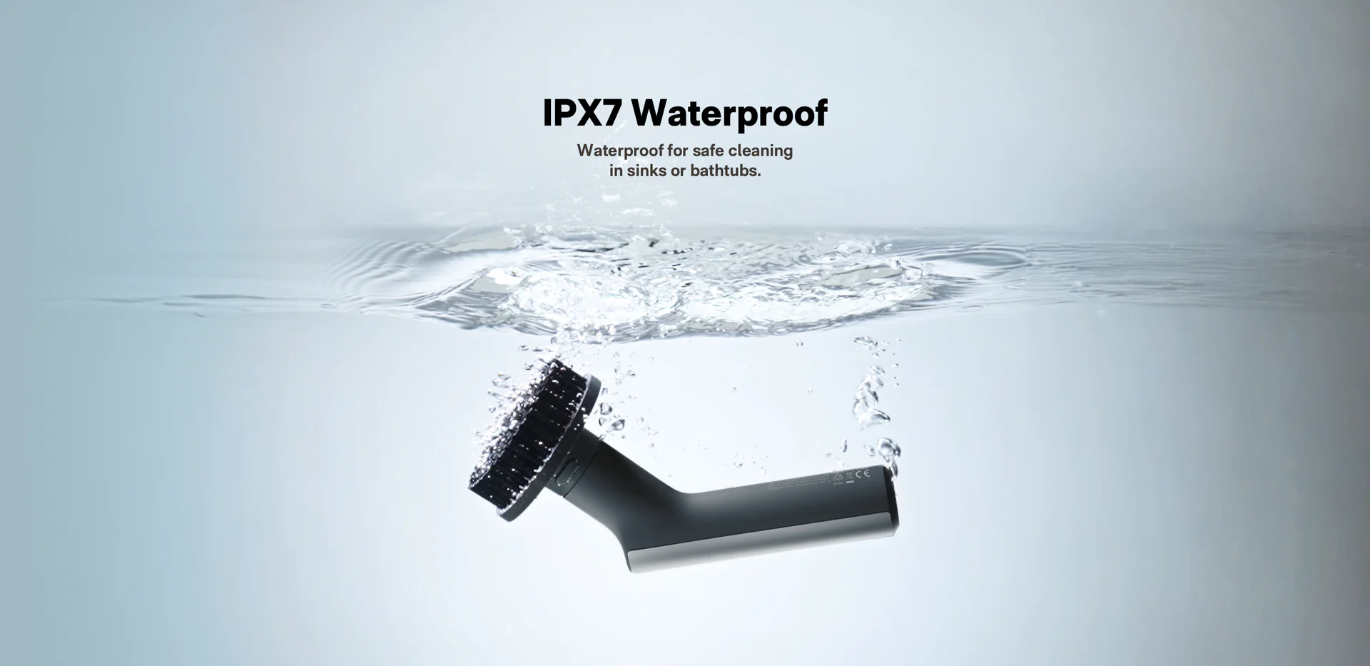 قابلیت ضدآب IPX7 اسکرابر شارژی هوتو HOTO QWQJS001 قابل استفاده در سینک و وان