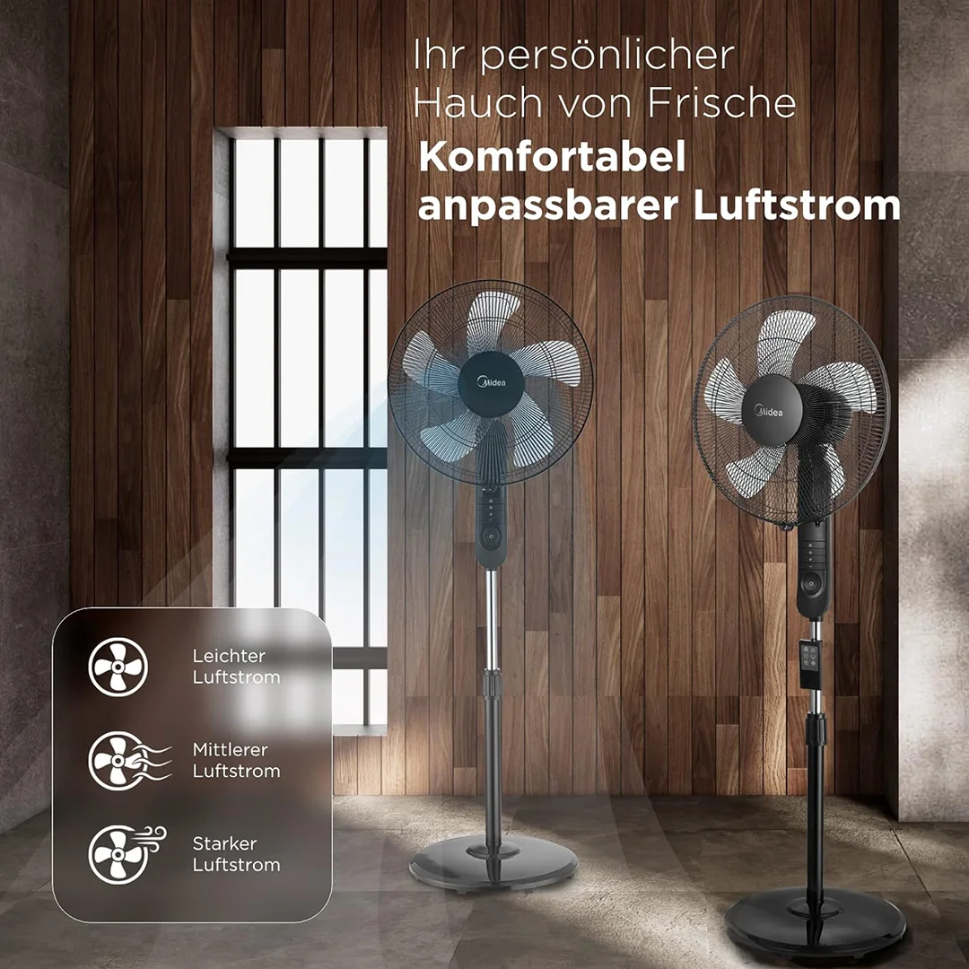 قابلیت تنظیم ارتفاع پنکه ایستاده میدیا مدل FS40-15FR