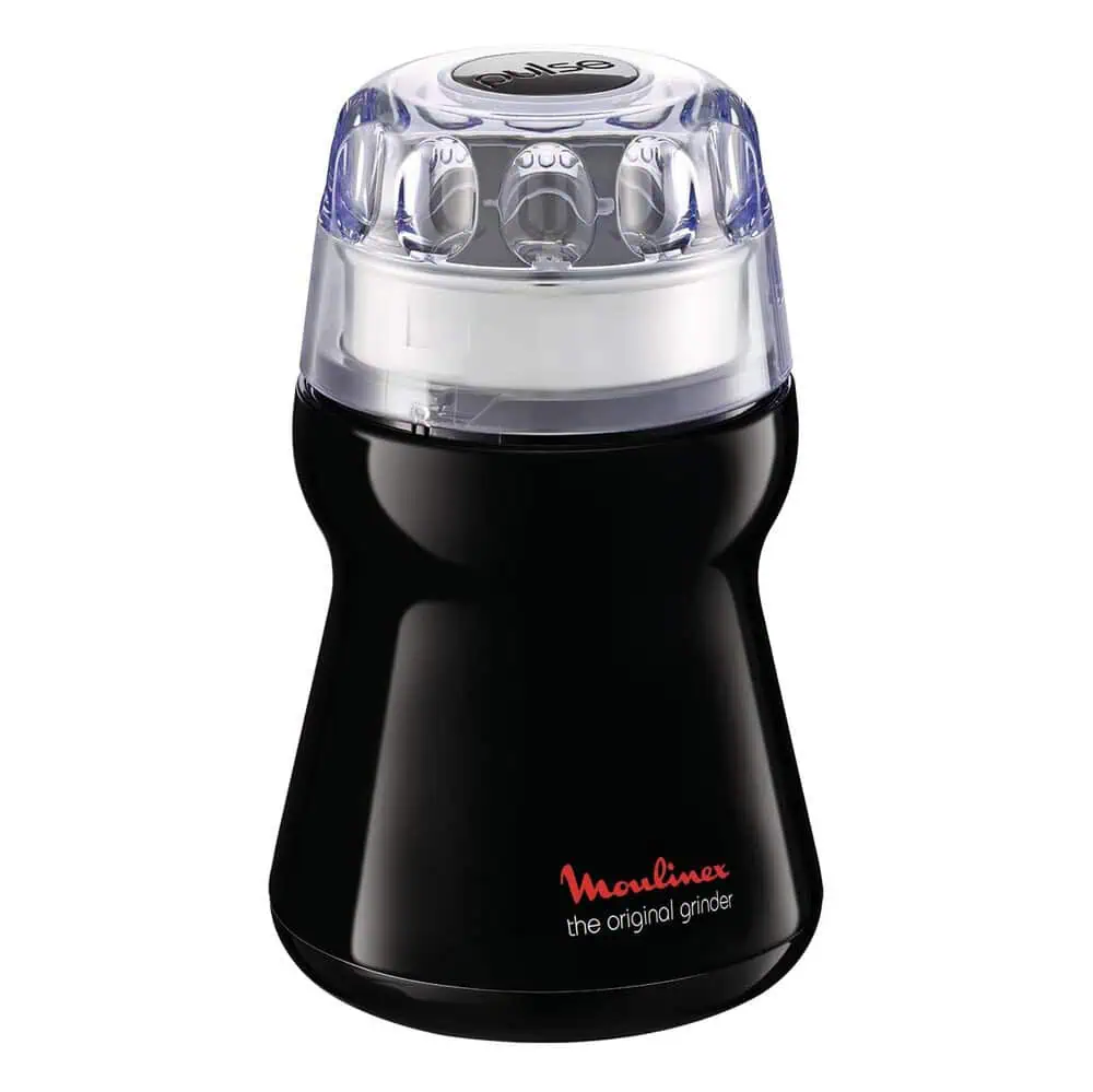 نمای بالایی آسیاب مولینکس AR110830 با دکمه پالسی شفاف روی درپوش