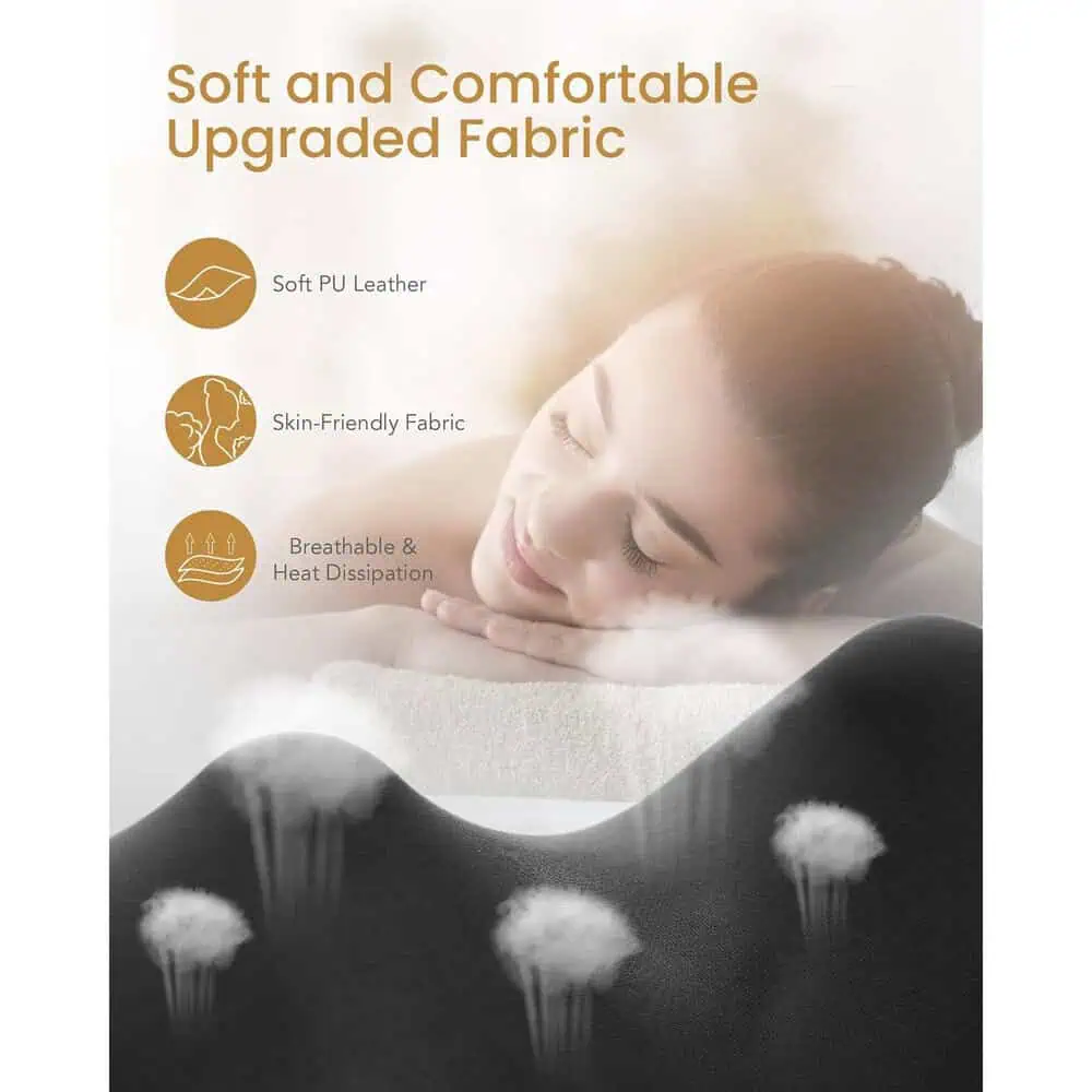 جنس نرم و تنفسپذیر ماساژور Naipo MGS-150DC ساخته شده از PU چرمی باکیفیت و سازگار با پوست