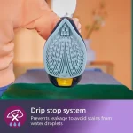 کفی اتو فیلیپس HD7060 با سیستم ضدچکه برای جلوگیری از لکه آب روی لباس‌ها