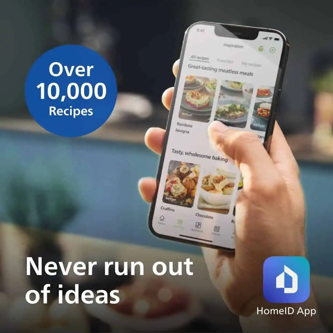 اپلیکیشن HomeID فیلیپس برای دسترسی به بیش از 10 هزار دستور پخت مخصوص سرخ کن Philips NA230