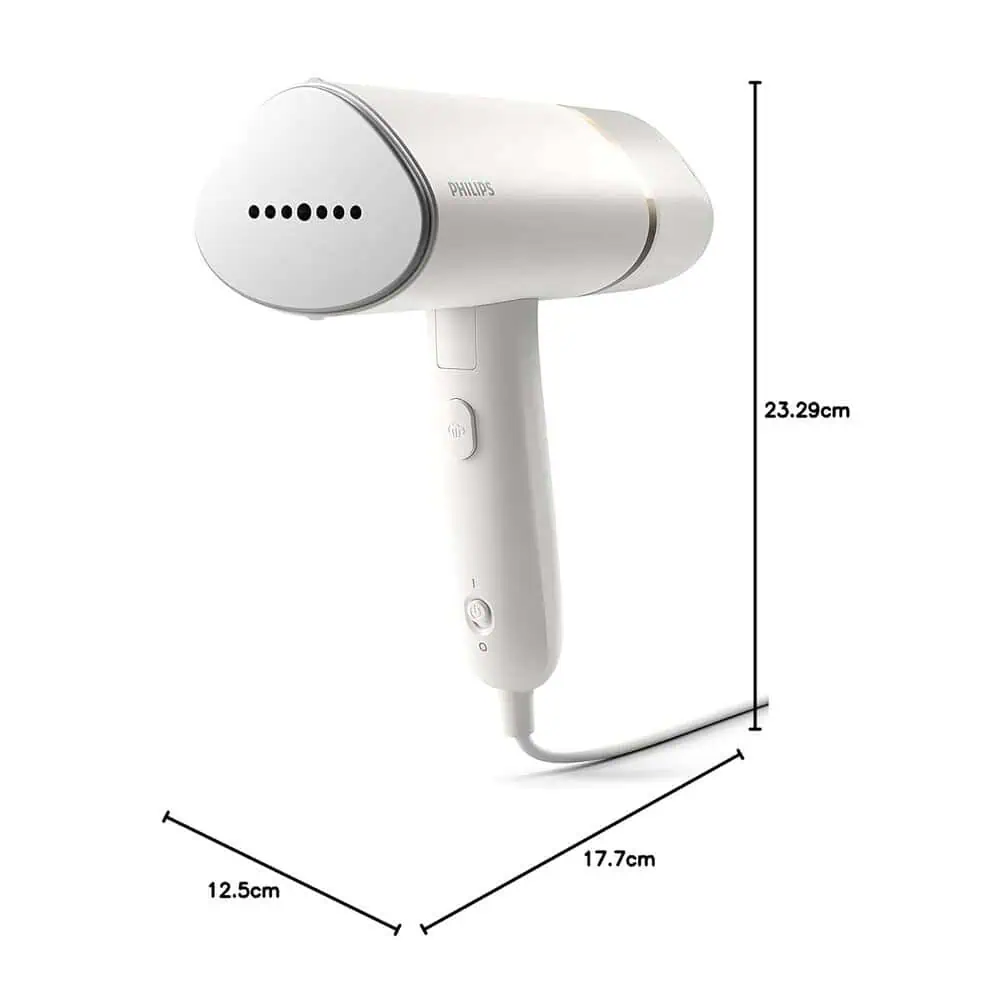 ابعاد بخارگر تاشو فیلیپس STH3020 با طول و ارتفاع درج شده