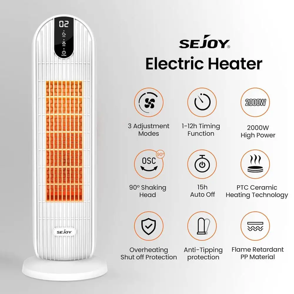 هیتر سرامیکی سیجوی DNQ-C20H5 با توان ۲۰۰۰ وات و امکانات حفاظتی کامل