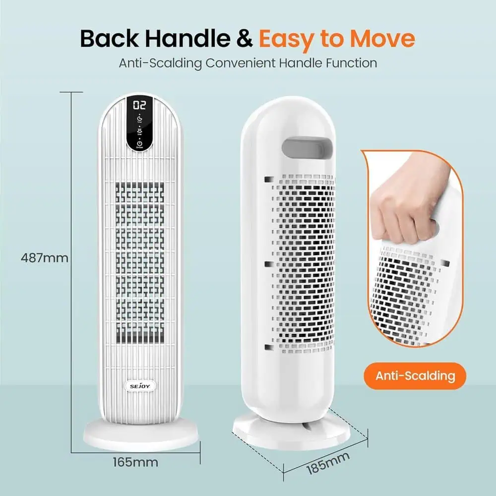 نمای پشت بخاری سیجوی DNQ-C20H5 همراه با دسته حمل ضدسوختگی