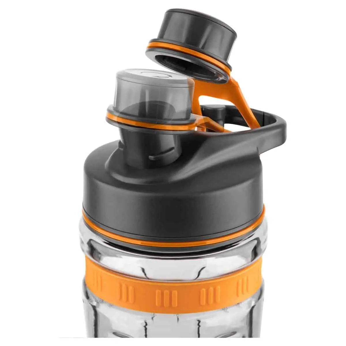 بطری اسموتیساز سنکور Sencor SBL 7550SS با درب باز و نوار نارنجی