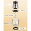 اجزای کامل خردکن Syvio BM-217A شامل موتور، تیغه و کاسه شیشهای