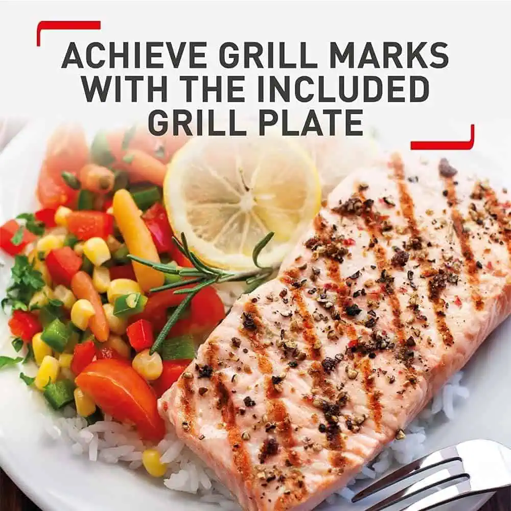 صفحه گریل آلومینیومی تفال EY501 برای گریل کردن گوشت و سبزیجات با خطوط کبابی حرفهای