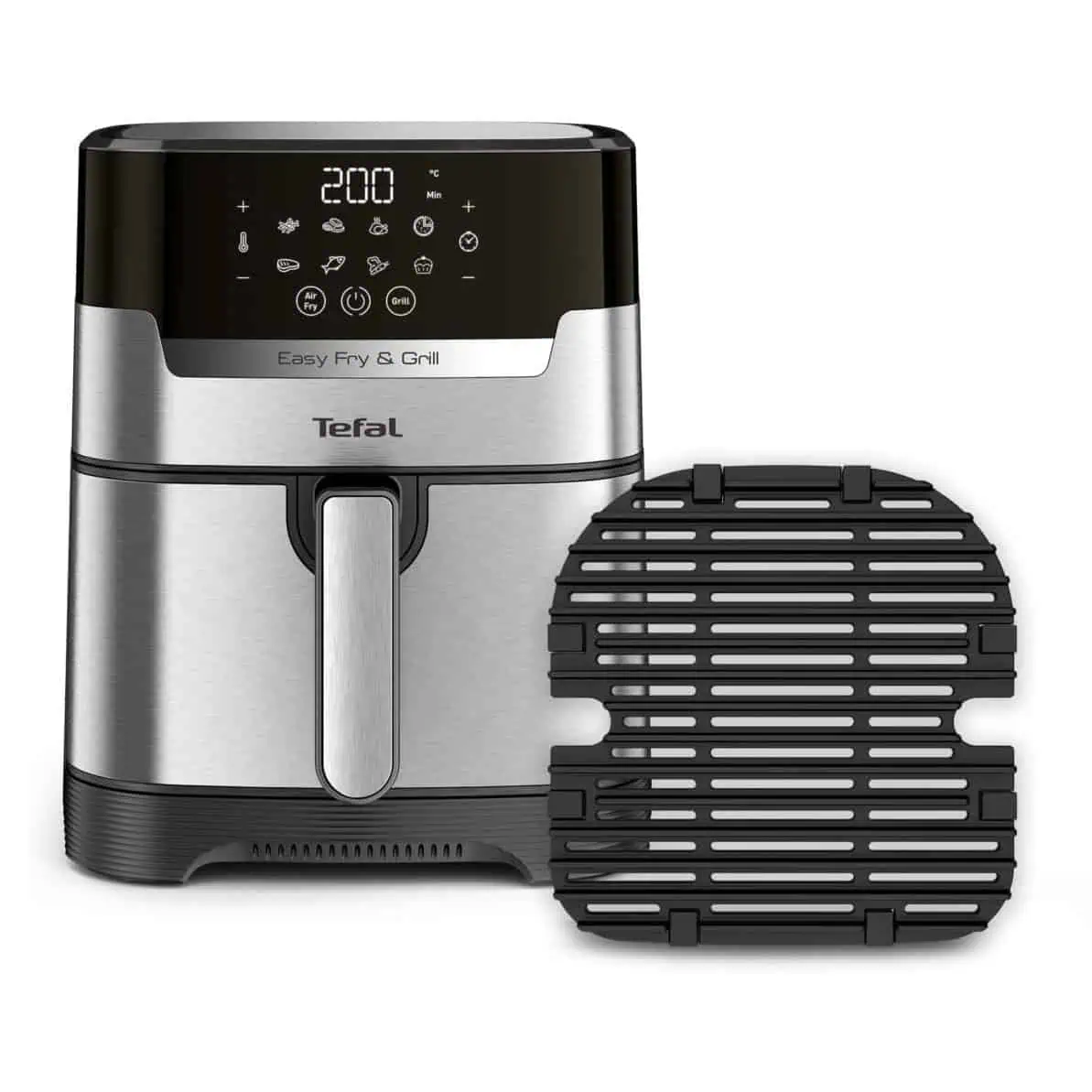 سرخکن بدون روغن و گریل دیجیتال ۴.۲ لیتری تفال Tefal EY505 با صفحه لمسی و صفحه گریل آلومینیومی
