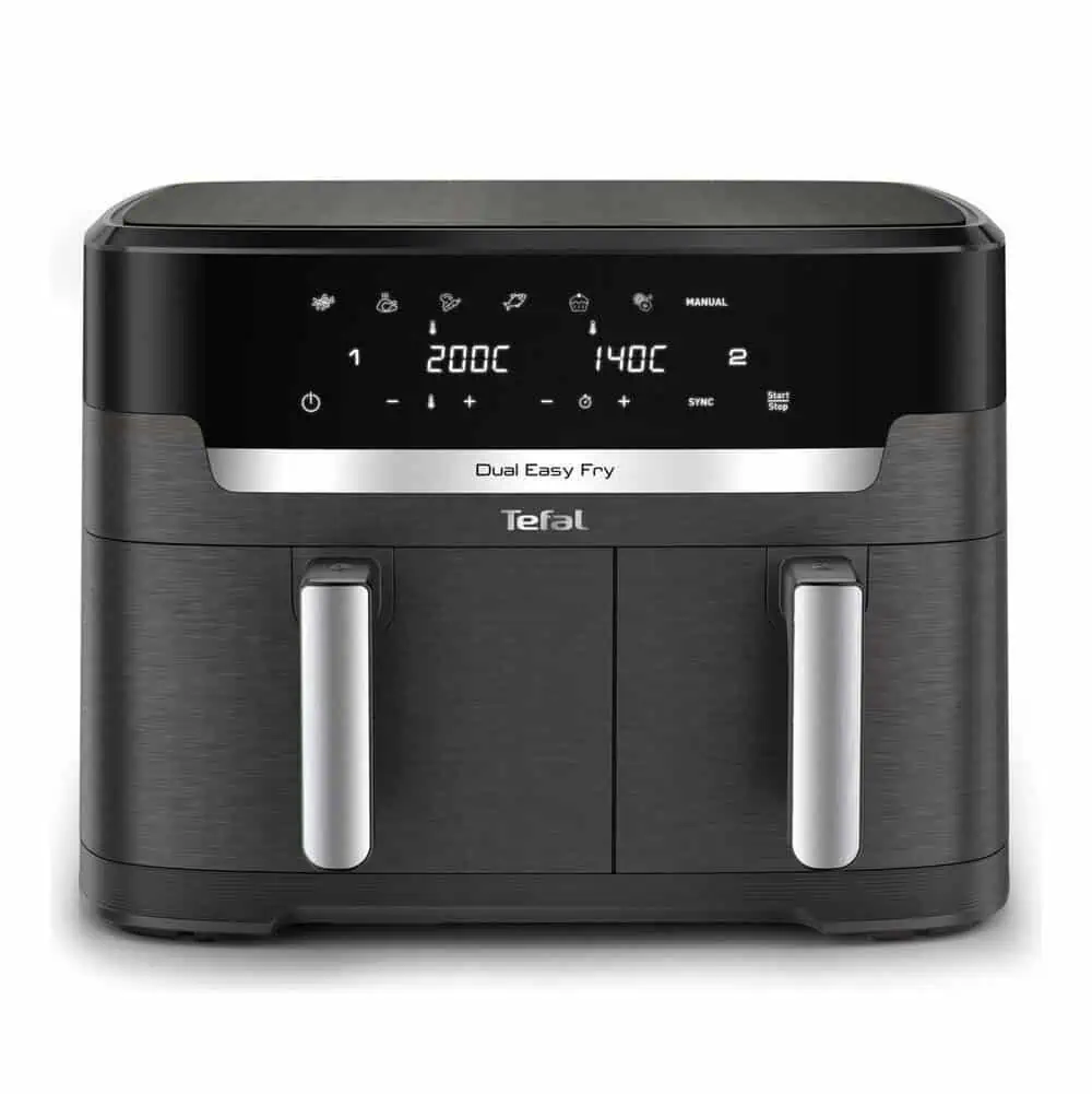 سرخکن دوقلو تفال مدل Tefal EY942 با طراحی مدرن و نمایشگر دیجیتال لمسی روی بدنه