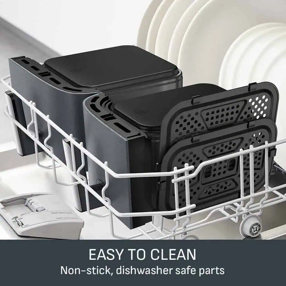 قطعات داخلی سرخکن تفال EY942 در داخل ماشین ظرفشویی – قطعات نچسب و قابل شستوشو