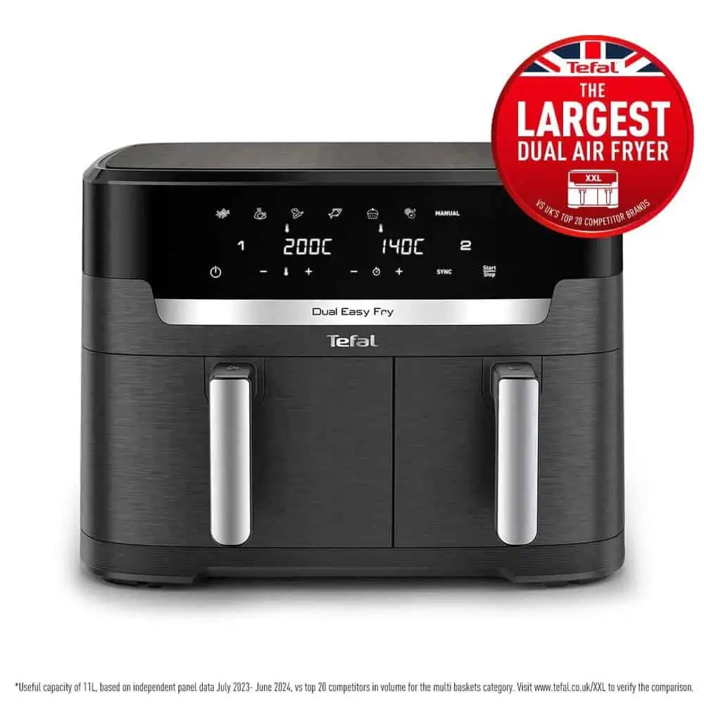 بزرگترین سرخکن دوکشویی تفال در انگلستان با ظرفیت ۱۱ لیتر و طراحی ذغالی رنگ