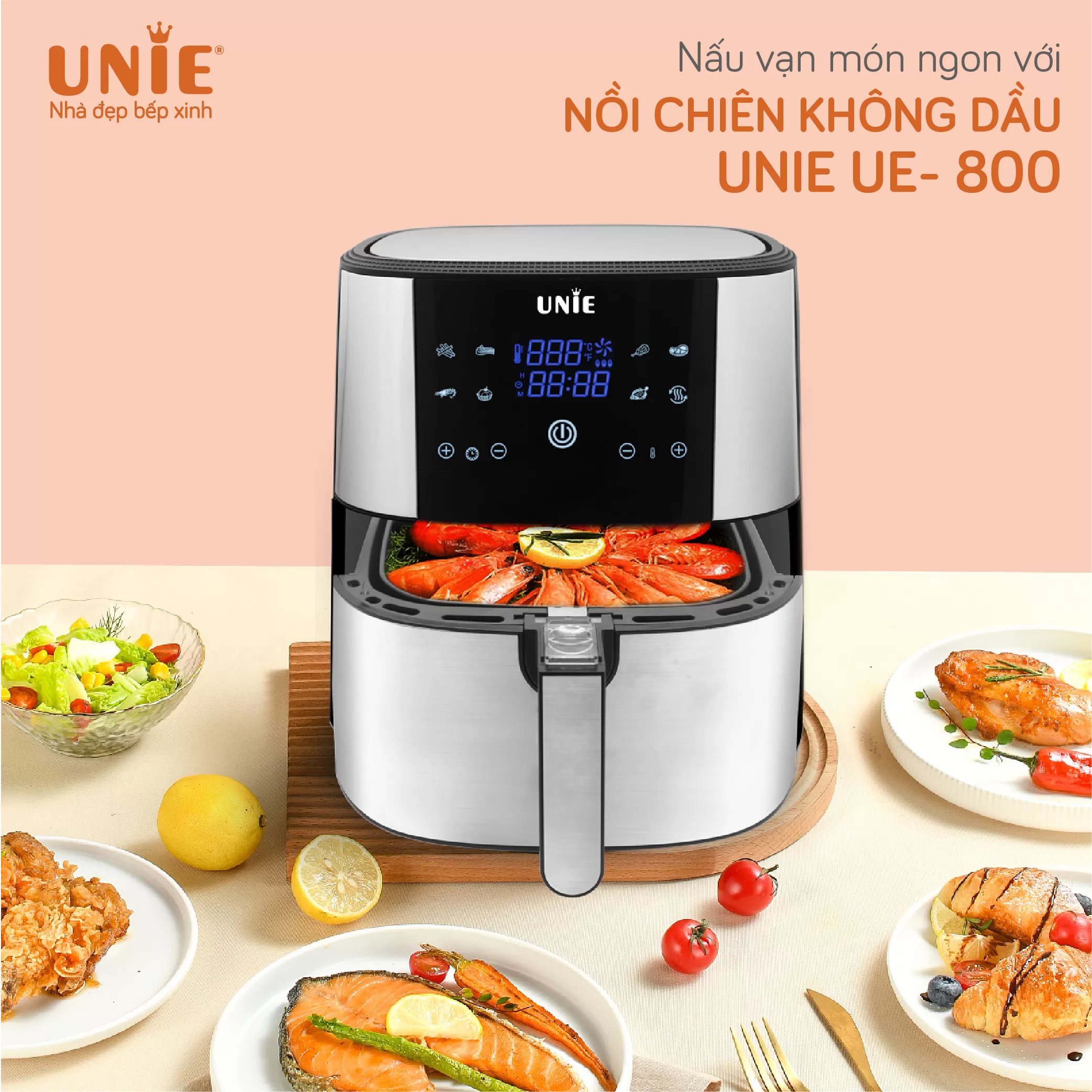سرخ کن بدون روغن 8 لیتری یونی ویتنام Unie UE-800