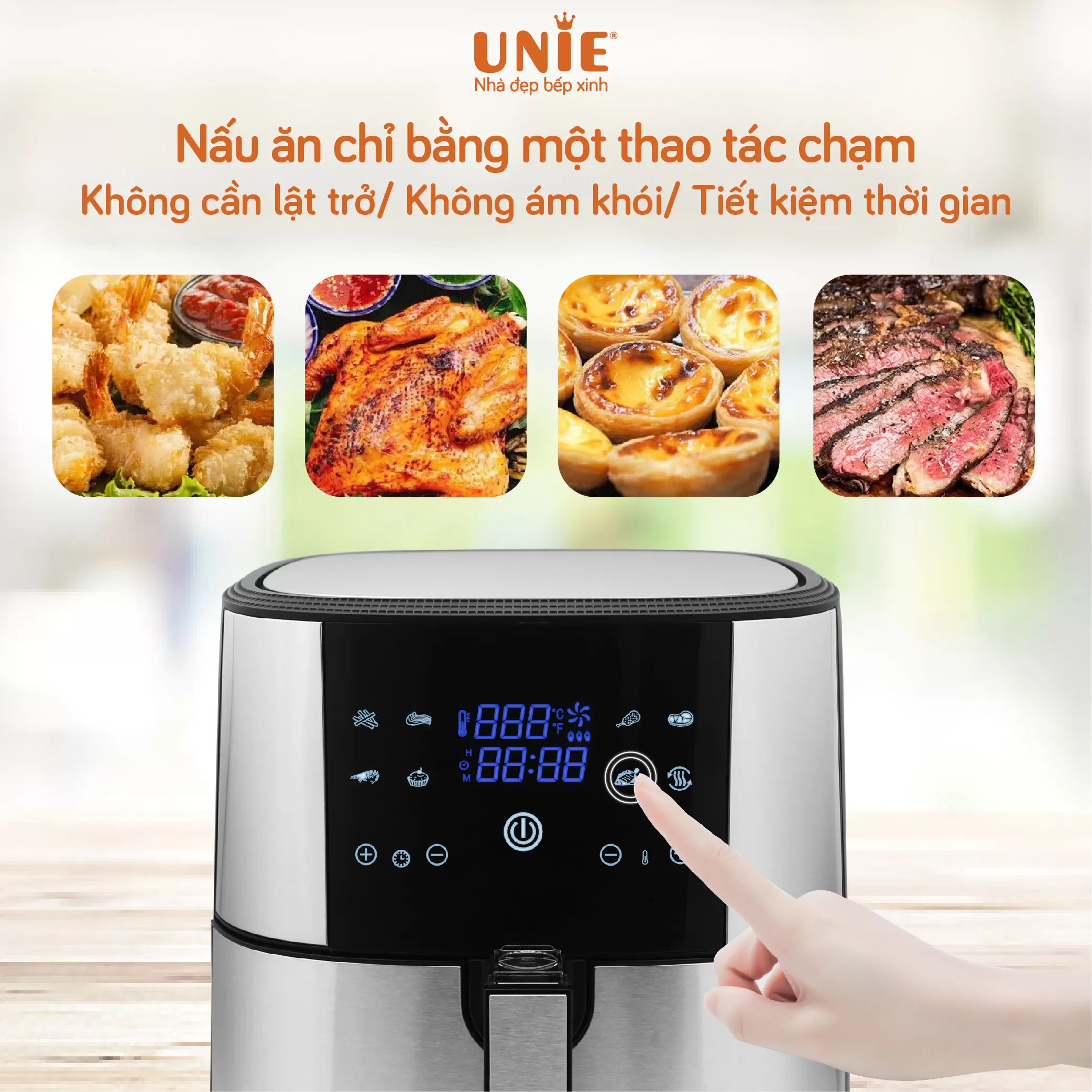 سرخ کن بدون روغن 8 لیتری یونی ویتنام Unie UE-800