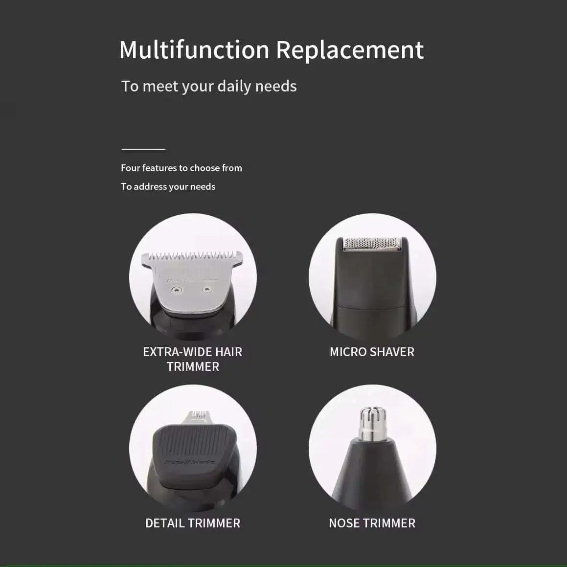 توضیح کاربرد 4 عدد از سری های ریش‌تراش والریا AV-1000