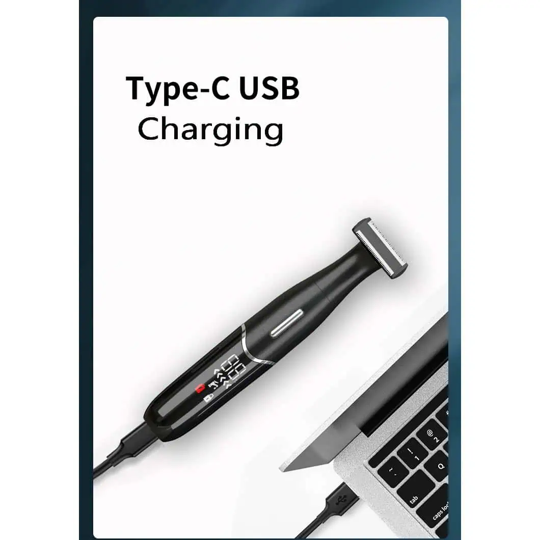 شارژ ماشین اصلاح Valeria VA1005 با کابل USB تایپ C از طریق لپتاپ