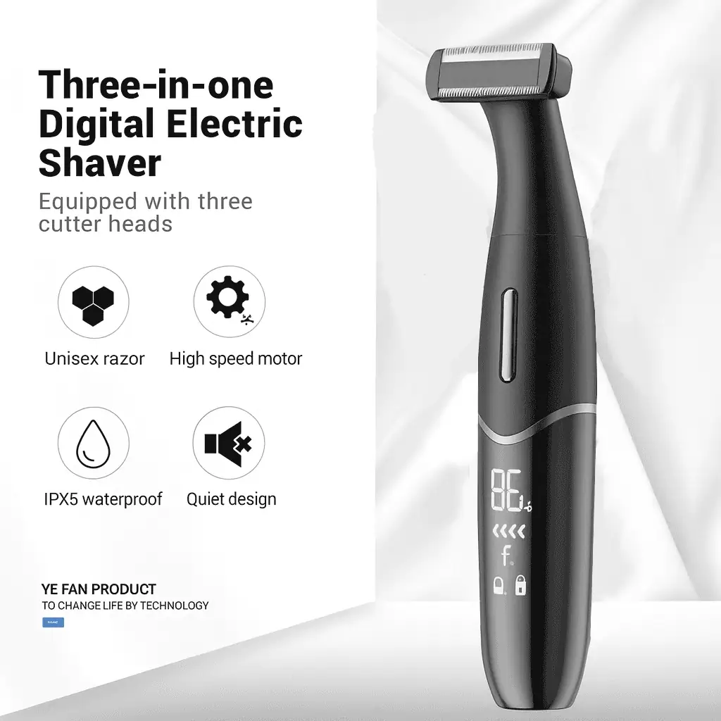 ماشین اصلاح دیجیتال والریا مجهز به سه سری قابل تعویض و موتور قدرتمند