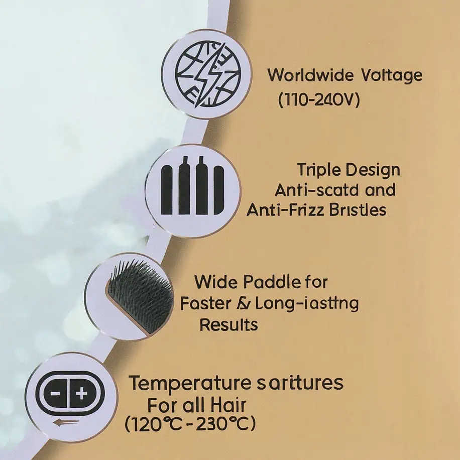 مشخصات برس حرارتی و سشوار والریا Valeria VA1020