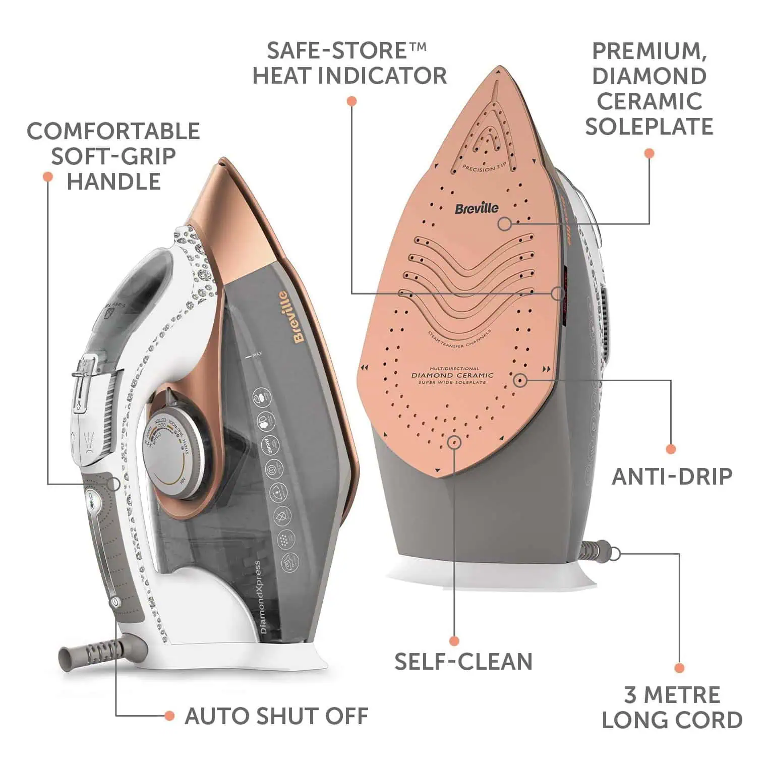 اتو بخار برویل Breville Diamondxpress VIN401