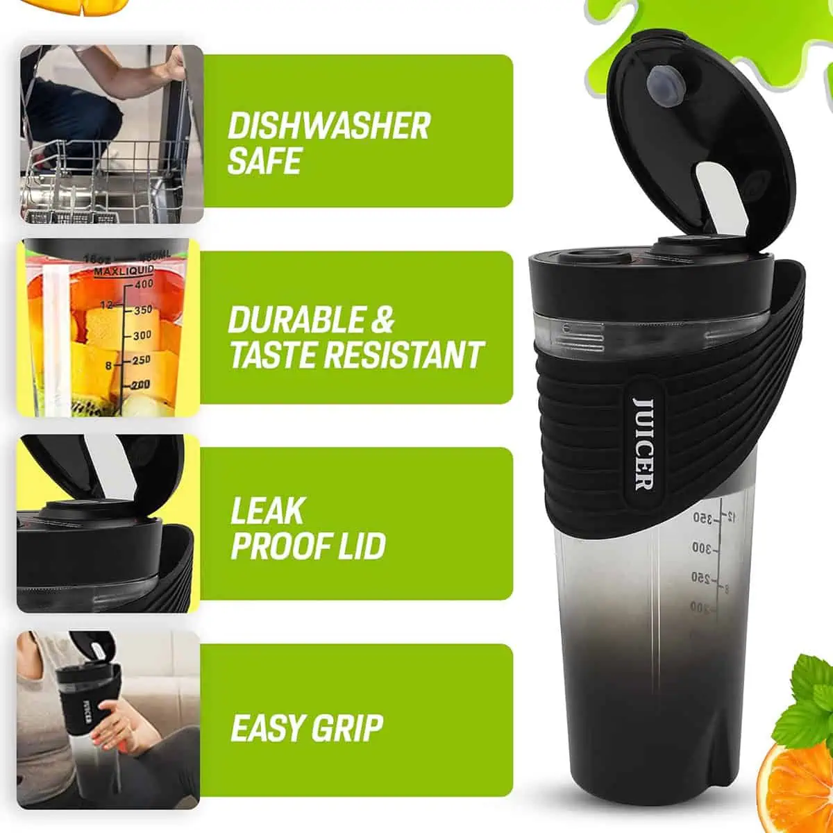 اسموتی ساز و شیکر شارژی جویسر مدل juicer hd-07